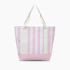 Monoblanks Design Customizable Canvas Striped Tote Bag Pink