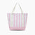 Monoblanks Design Customizable Canvas Striped Tote Bag Pink