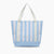 Monoblanks Design Customizable Canvas Striped Tote Bag SkyBlue
