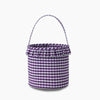 Monoblanks Check Lace Halloween Bucket Bag Purple with lace