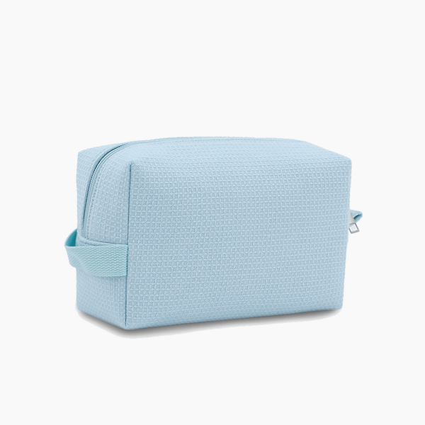 Monoblanks Design Your Own Customizable Waffle Makeup Bag SkyBlue