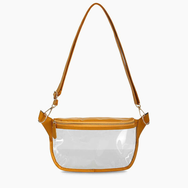 Bolso bandolera de PVC transparente para mujer