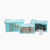 Monoblanks Clear Pouch 3 Pieces Purse Set Cyan