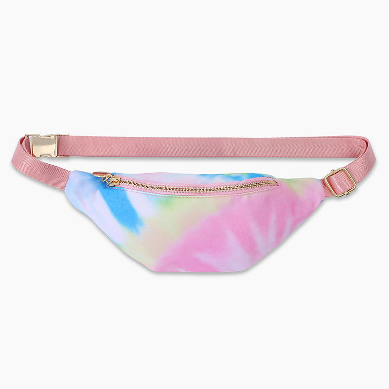 Monoblanks Design Flexible Customizable Crescent Fanny Pack For Kids Multicolor