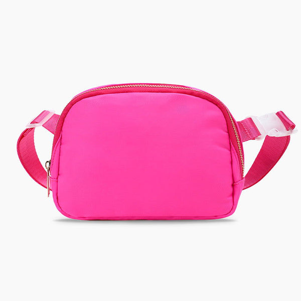 Monoblanks Monogram Customizable Kids Fanny Pack HotPink