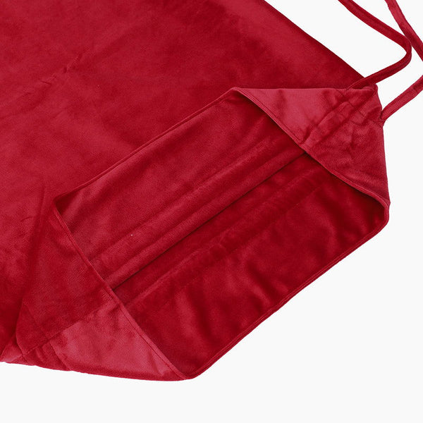 Monoblanks Customizable Velvet Christmas Bag Red