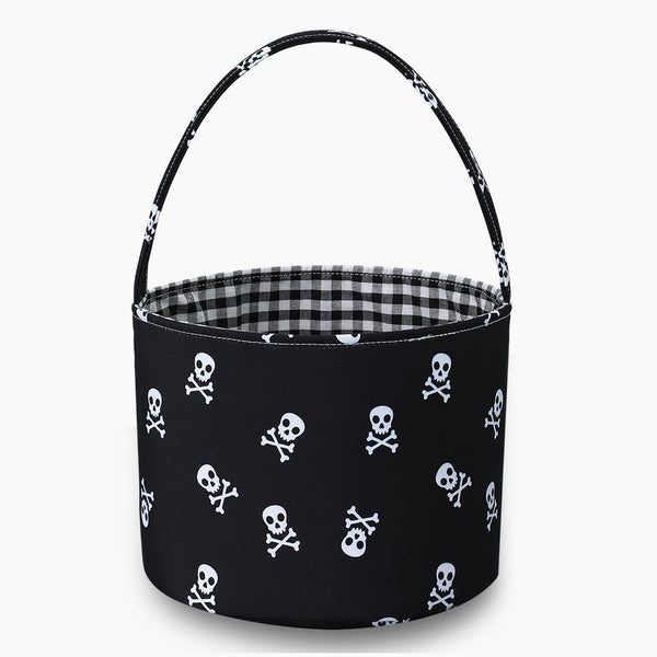 Monoblanks Double-Sided Ghost Halloween Bucket Bag Black