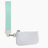 Monoblanks Dual Pouch Wristlet Wallet Cyan