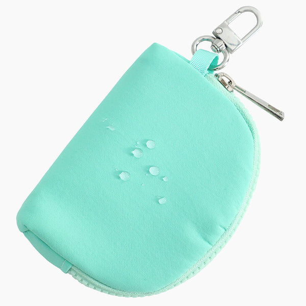 Monoblanks Dual Pouch Wristlet Wallet Cyan