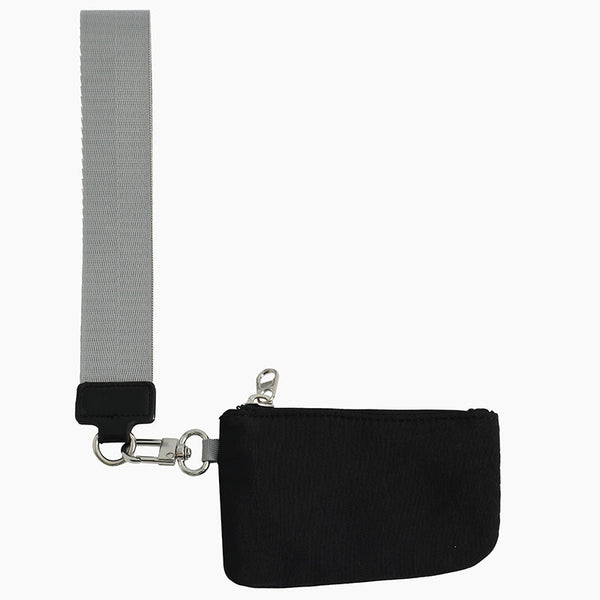 Monoblanks Dual Pouch Wristlet Wallet Gray