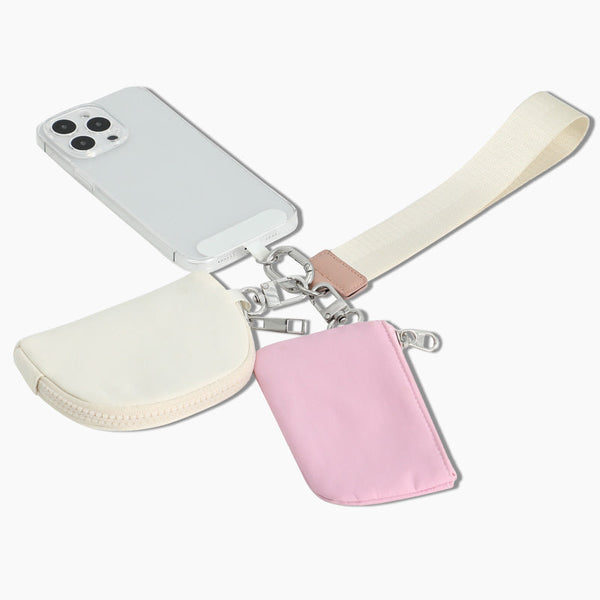 Monoblanks Dual Pouch Wristlet Wallet LightPink