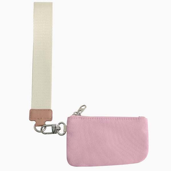 Monoblanks Dual Pouch Wristlet Wallet LightPink