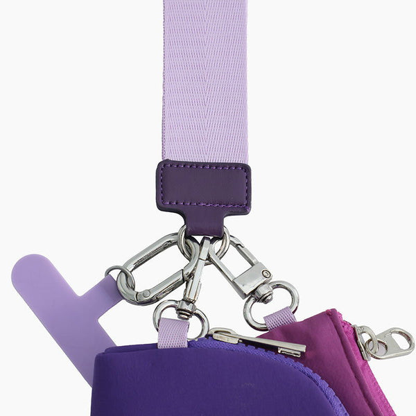 Monoblanks Dual Pouch Wristlet Wallet Purple