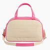 Monoblanks Embroidery Letters Lady Duffel Bag Beige