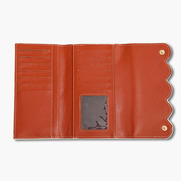 Monoblanks Foldable PU Leather Pouch Card Holder IndianRed