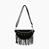 Monoblanks Fringe Sling Bag Black