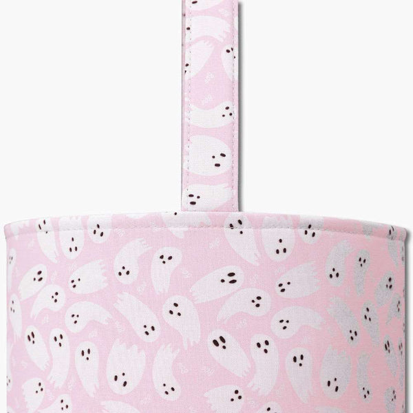 Monoblanks Ghost Halloween Canvas Bucket Bag Pink