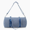 Monoblanks Design Your Own Customizable Gingham Canvas Travel Bag Blue