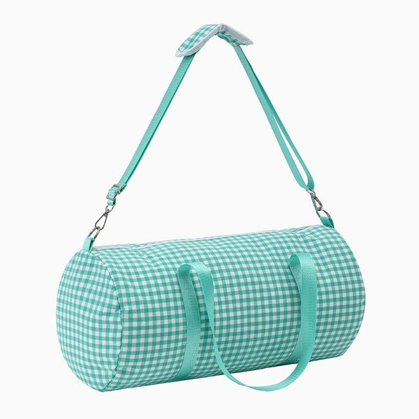 Monoblanks Gingham Canvas Travel Bag Green