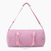 Monoblanks Gingham Canvas Travel Bag Pink