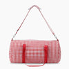 Monoblanks Design Your Own Customizable Gingham Canvas Travel Bag Red