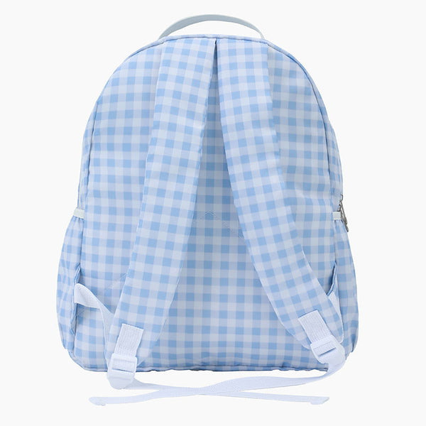 Monoblanks Gingham Kids Backpack Lunch Bag Set SkyBlue