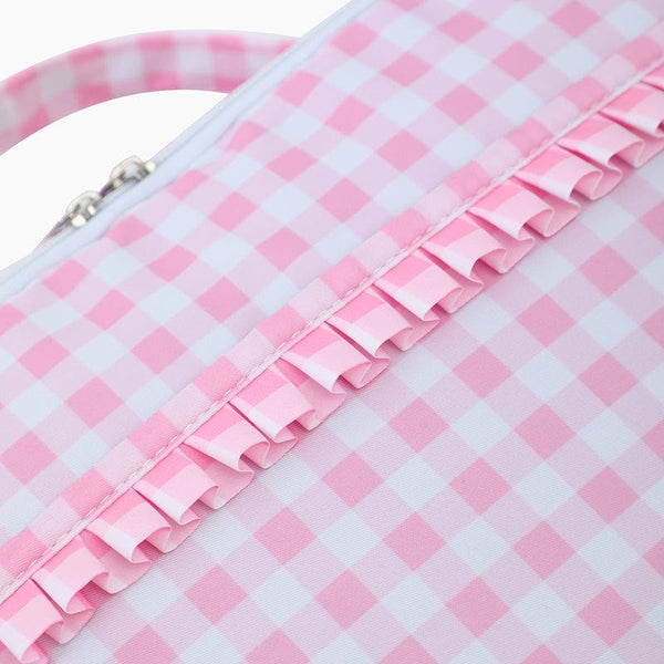 Monoblanks Design Your Own Customizable Gingham Kids Lunch Bag Pink