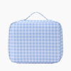 Monoblanks Design Your Own Customizable Gingham Kids Lunch Bag SkyBlue