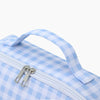 Monoblanks Design Your Own Customizable Gingham Kids Lunch Bag SkyBlue