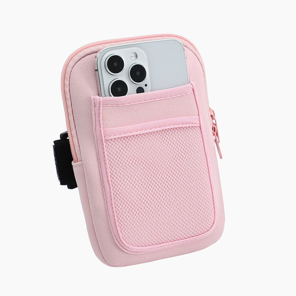 Monoblanks Handheld Water Bottle Pouch Pink