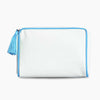 Monoblanks Design Your Own Customizable Hard Edge Fringe Makeup Bag SkyBlue