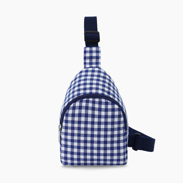 Monoblanks Kids Gingham Chest Bag Blue