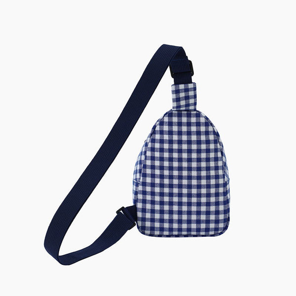 Monoblanks Kids Gingham Chest Bag Blue