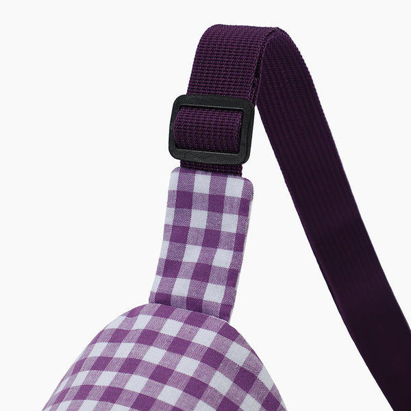 Monoblanks Kids Gingham Chest Bag Purple