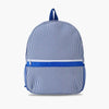 Monoblanks Design Your Own Customizable Kids Stripes Seersucker Backpack Blue