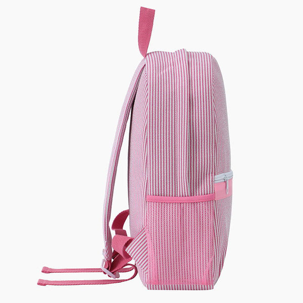 Monoblanks Kids Stripes Seersucker Backpack HotPink