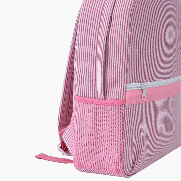 Monoblanks Kids Stripes Seersucker Backpack HotPink