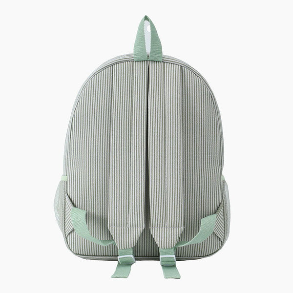 Monoblanks Kids Stripes Seersucker Backpack LightGreen