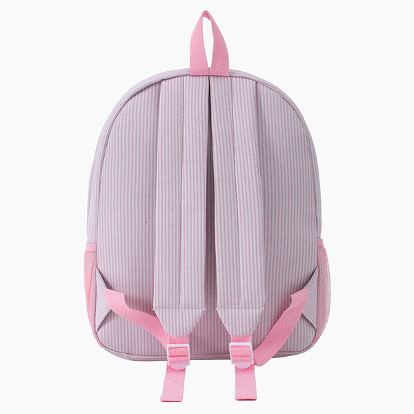 Monoblanks Kids Stripes Seersucker Backpack Pink