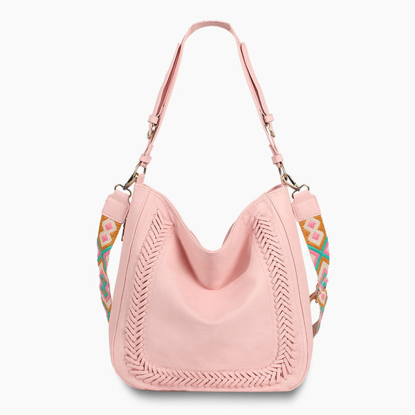 Monoblanks Leather Bucket Bag Tote Bag Pink