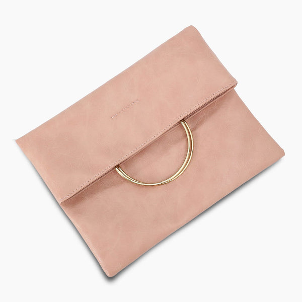 Monoblanks Leather Clutch Tote Bag PeachPuff