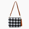 Plaid Multifunctional Wristlet Sling Bag Black Monoblanks