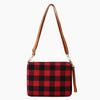 Plaid Multifunctional Wristlet Sling Bag Red Monoblanks