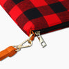 Plaid Multifunctional Wristlet Sling Bag Red Monoblanks