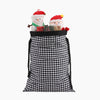 Monoblanks Customizable Christmas Santa Claus Drawstring Canvas Bag Black