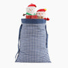 Monoblanks Customizable Christmas Santa Claus Drawstring Canvas Bag SteelBlue