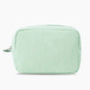 Monoblanks Design Your Own Customizable Seersucker Stripe Makeup Bag Green