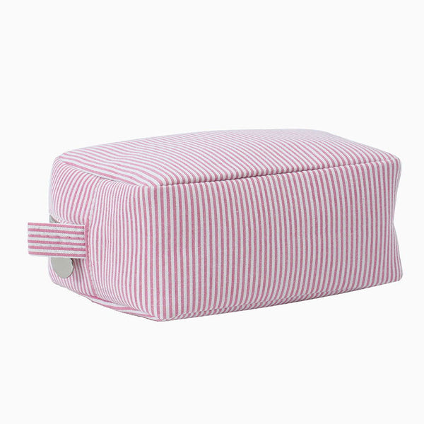 Monoblanks Seersucker Stripe Makeup Bag Pink