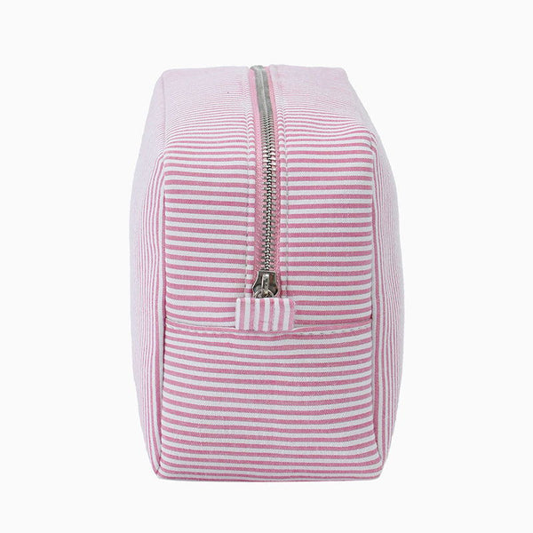 Monoblanks Seersucker Stripe Makeup Bag Pink