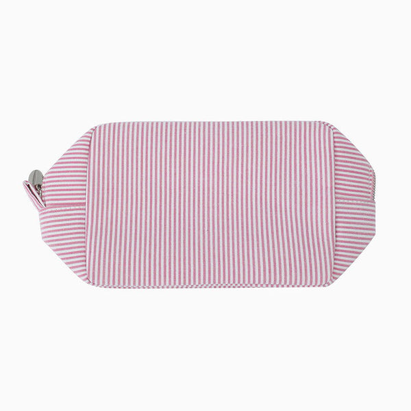 Monoblanks Seersucker Stripe Makeup Bag Pink